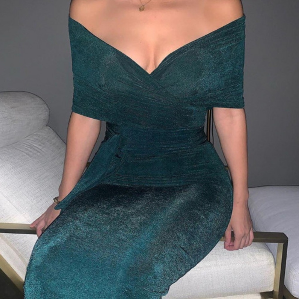 Jluxlabel multi way forest green dress